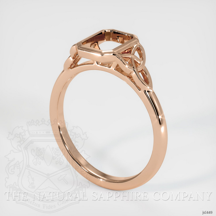 18K Rose Gold Bezel Ring Setting