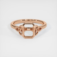 18K Rose Gold Bezel Ring Setting Image