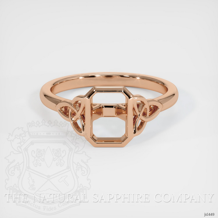 18K Rose Gold Bezel Ring Setting