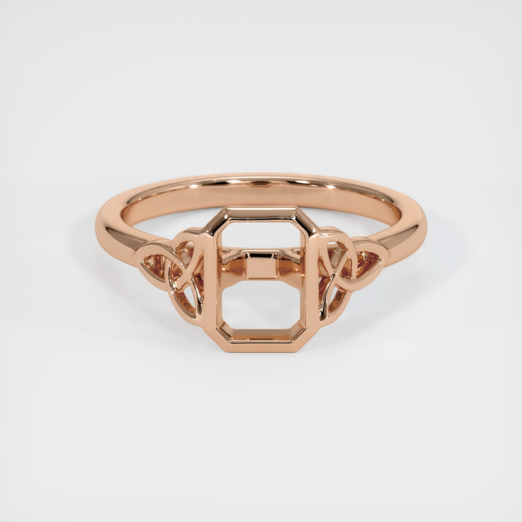 18K Rose Gold Bezel Ring Setting