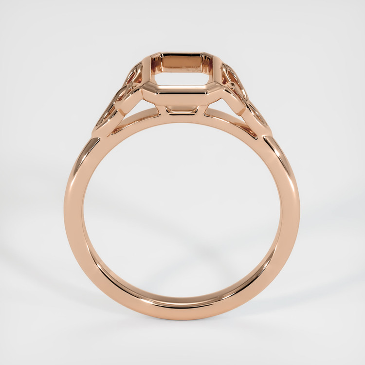 18K Rose Gold Bezel Ring Setting