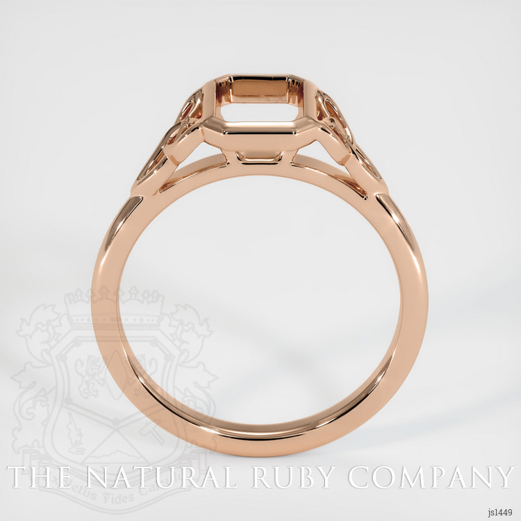 18K Rose Gold Bezel Ring Setting