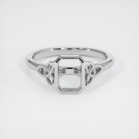 14K White Gold Bezel Ring Setting Image