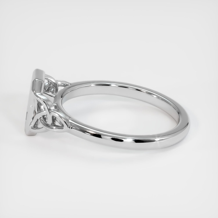 14K White Gold Bezel Ring Setting