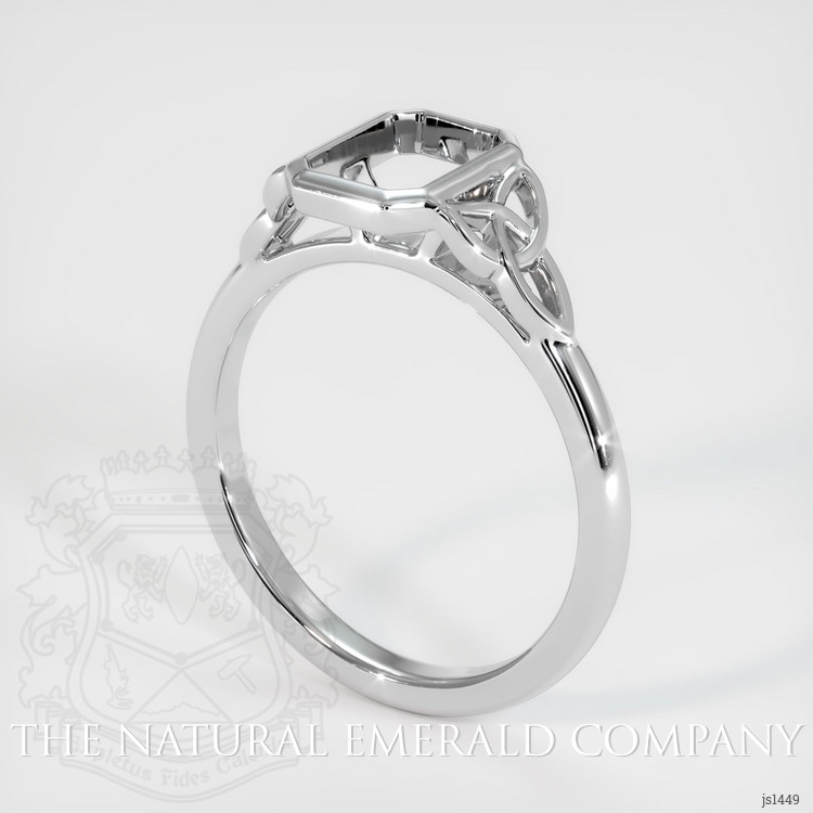 Bezel Emerald Ring 2.44 Ct., 18K White Gold