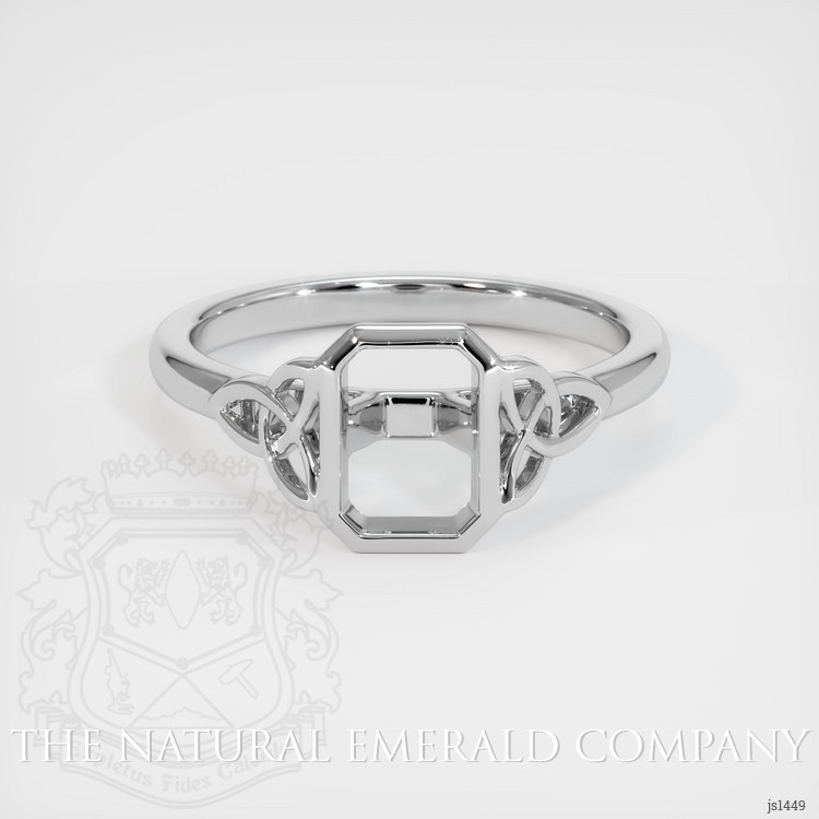 18K White Gold Bezel Ring Setting
