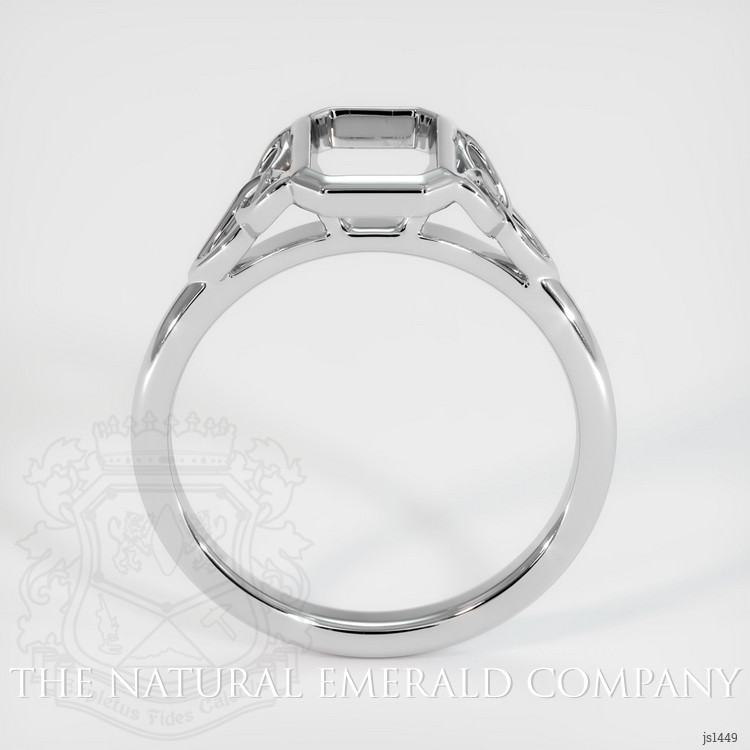 18K White Gold Bezel Ring Setting