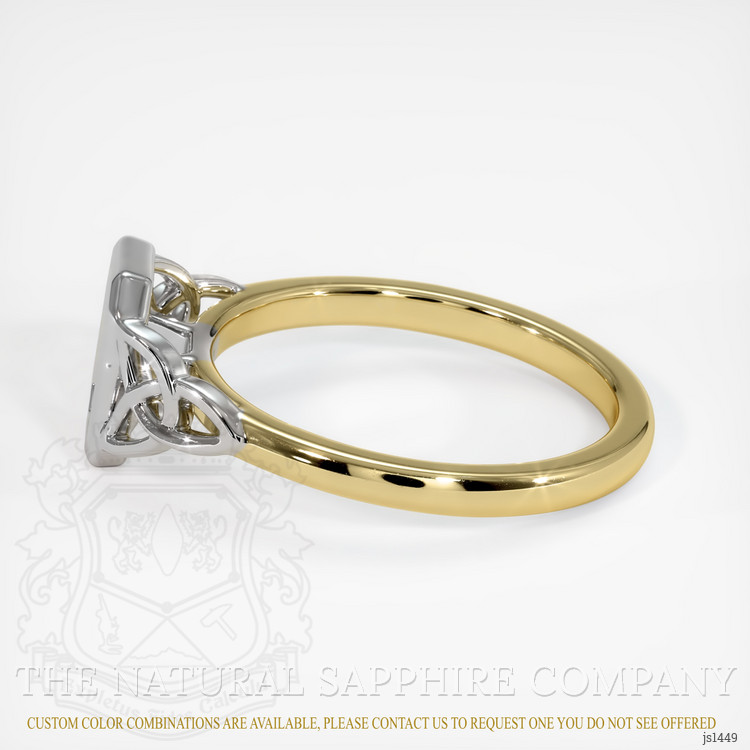 14K White & Yellow Bezel Ring Setting