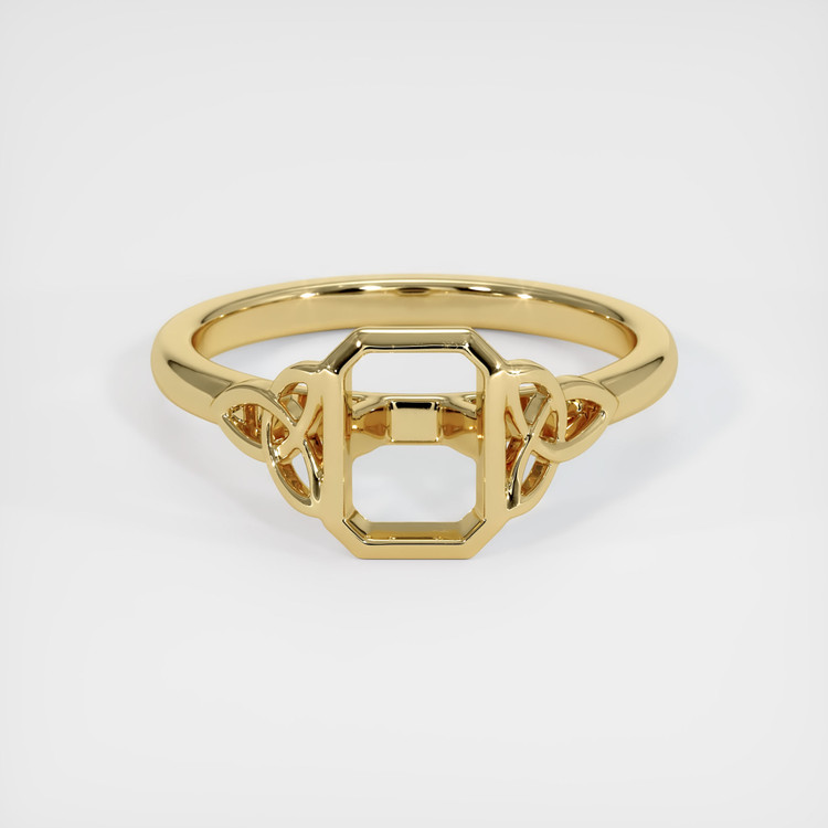 10K Yellow Gold Bezel Ring Setting