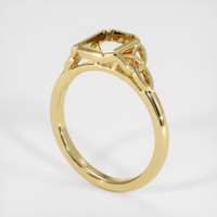 Bezel Emerald Ring 0.95 Ct., 18K Yellow Gold Combination Setting