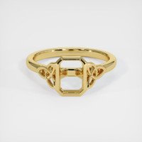 18K Yellow Gold Bezel Ring Setting Image