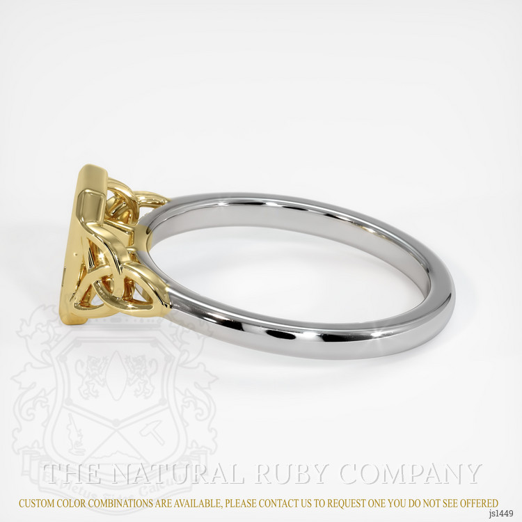 14K Yellow & White Bezel Ring Setting
