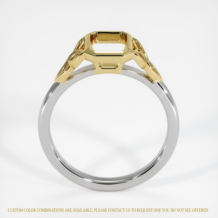 14K Yellow & White Bezel Ring Setting