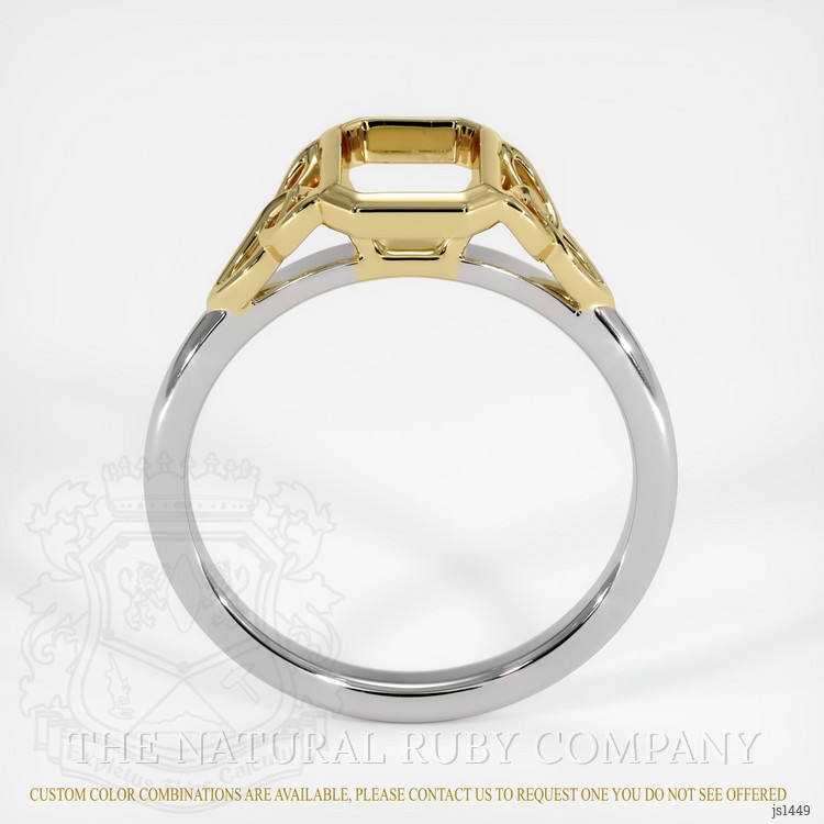 14K Yellow & White Bezel Ring Setting
