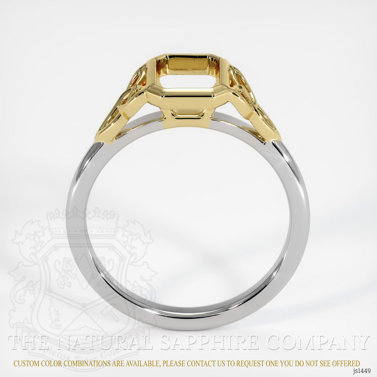 14K Yellow & White Bezel Ring Setting