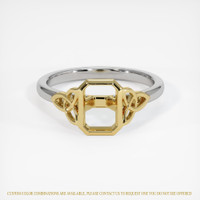 18K Yellow & White Bezel Ring Setting Image