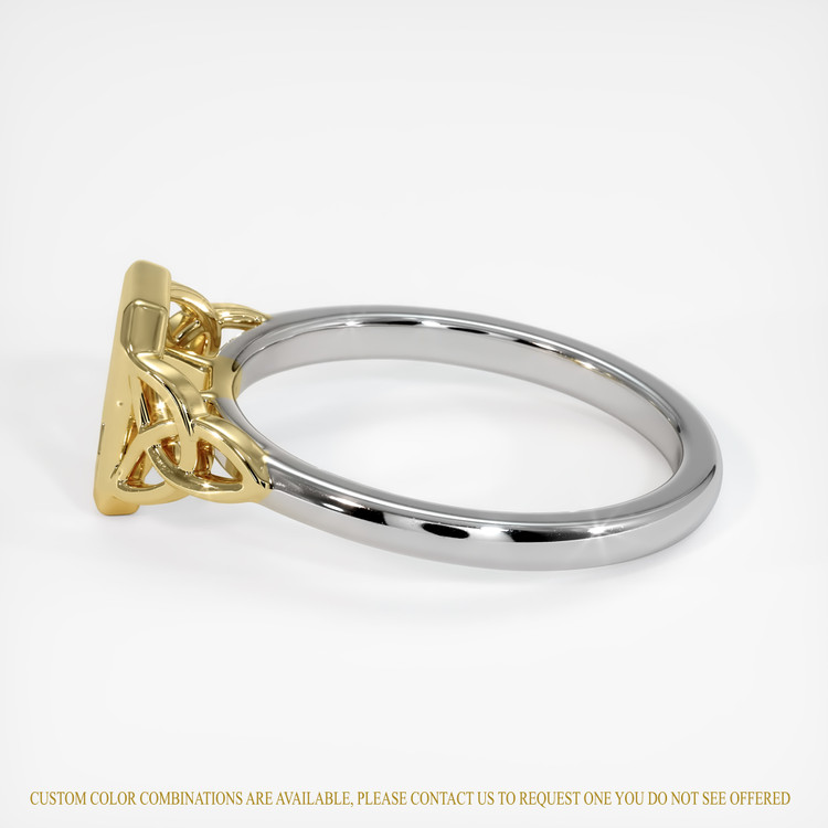 18K Yellow & White Bezel Ring Setting