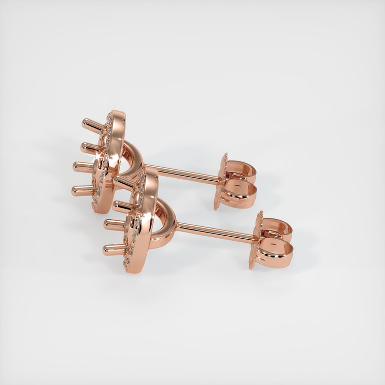 14K Rose Gold Studs Earring Setting