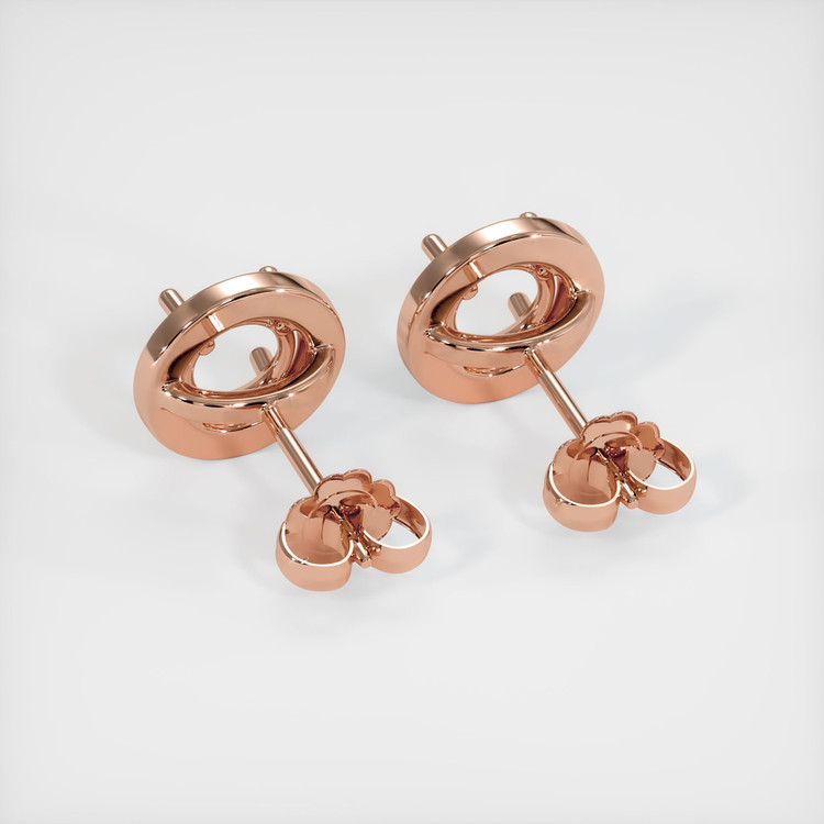 14K Rose Gold Studs Earring Setting