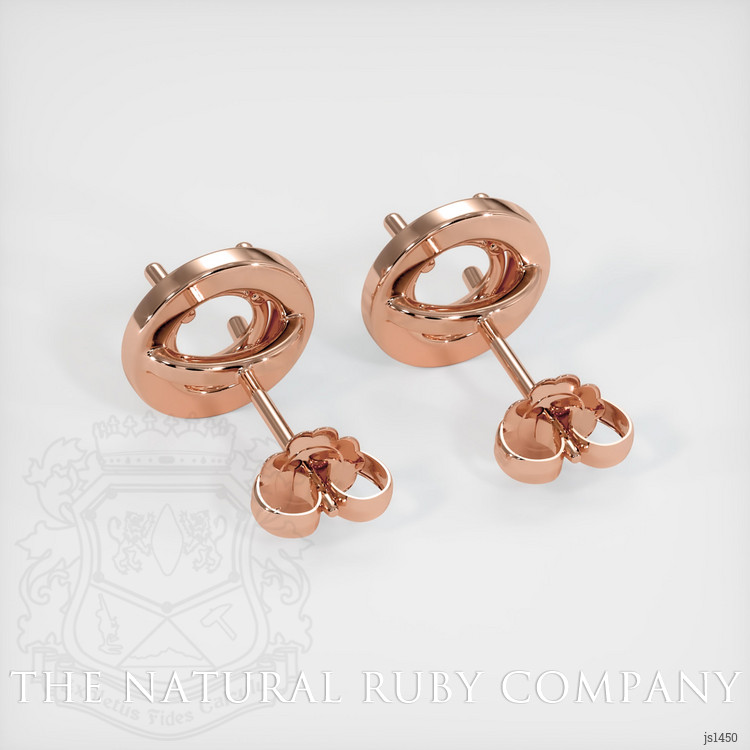 14K Rose Gold Studs Earring Setting
