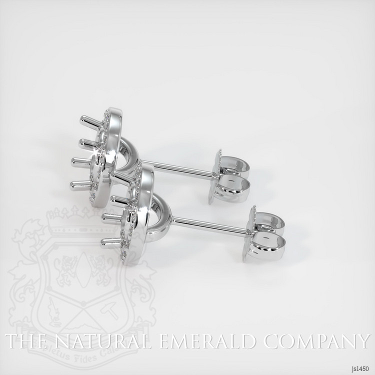 18K White Gold Studs Earring Setting