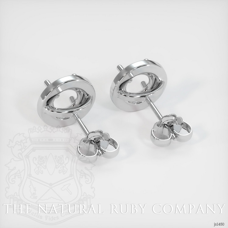 18K White Gold Studs Earring Setting