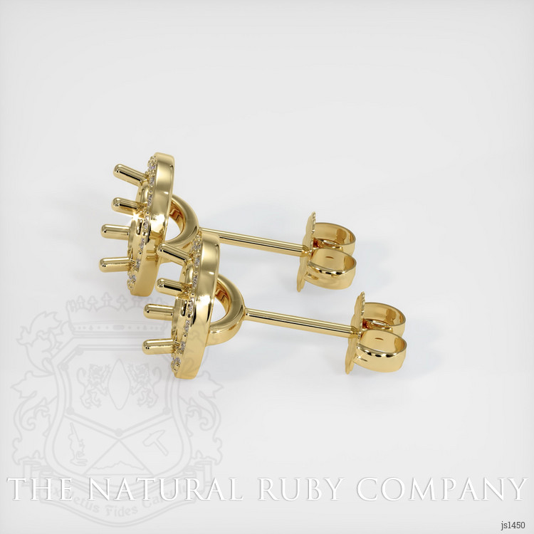 14K Yellow Gold Studs Earring Setting