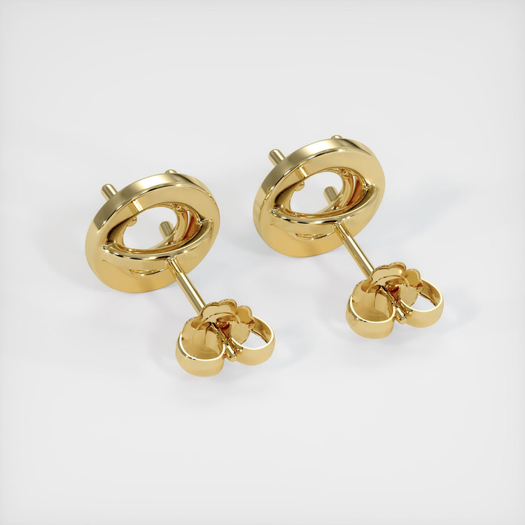 14K Yellow Gold Studs Earring Setting