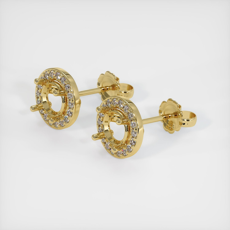 18K Yellow Gold Studs Earring Setting