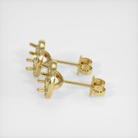 18K Yellow Gold Studs Earring Setting Image