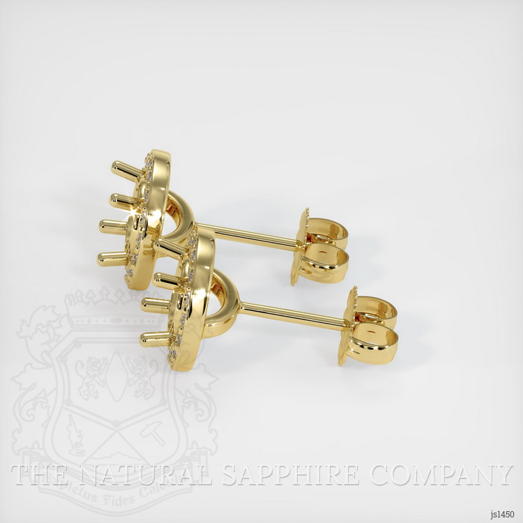 18K Yellow Gold Studs Earring Setting