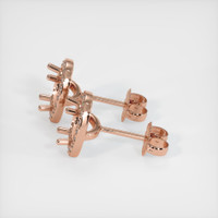 14K Rose Gold Studs Earring Setting Image