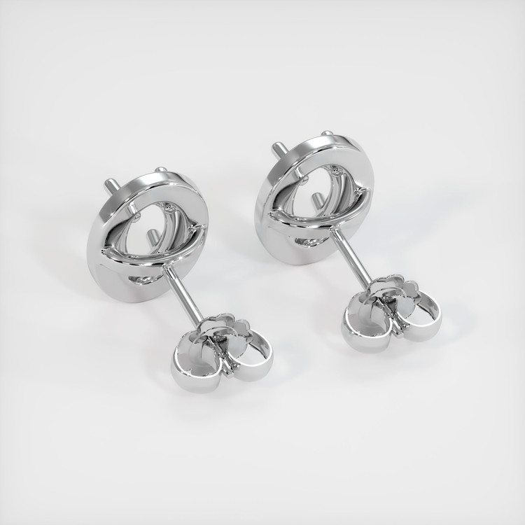 14K White Gold Studs Earring Setting