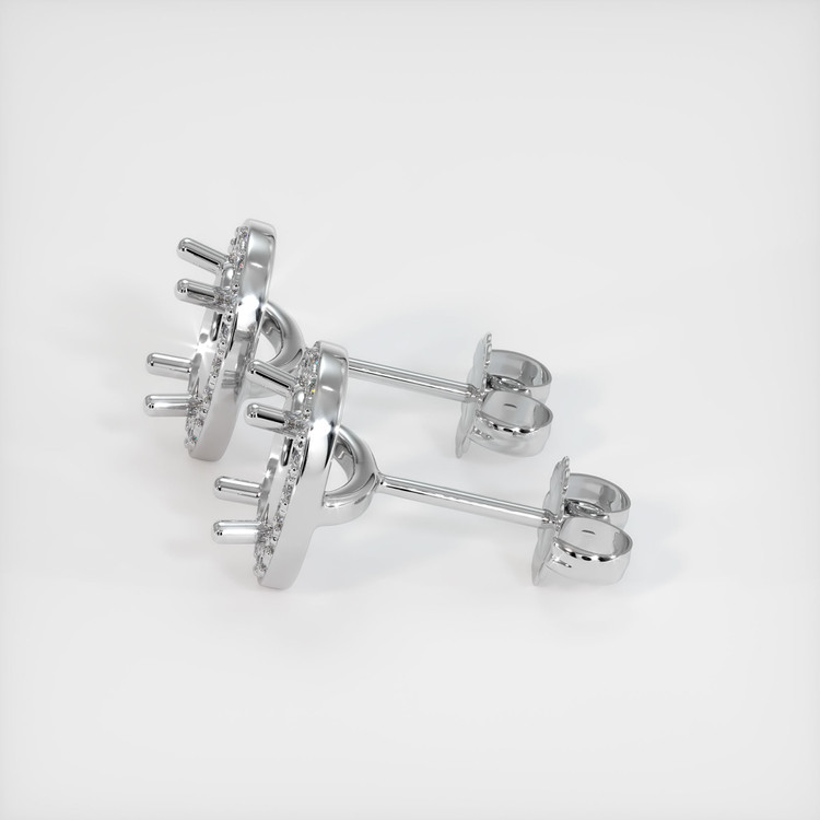 18K White Gold Studs Earring Setting