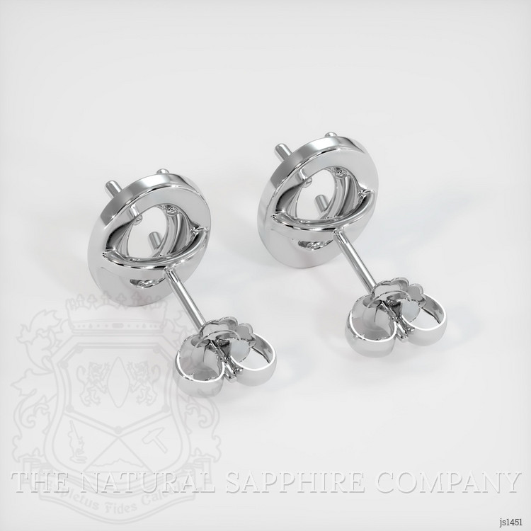 18K White Gold Studs Earring Setting