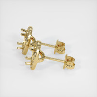 14K Yellow Gold Studs Earring Setting Image