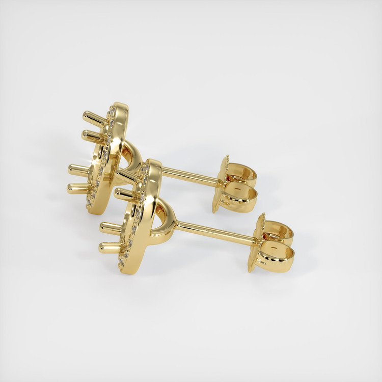 14K Yellow Gold Studs Earring Setting