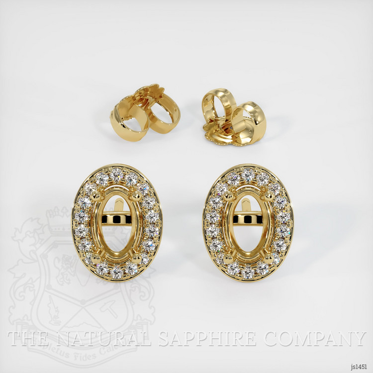 14K Yellow Gold Studs Earring Setting