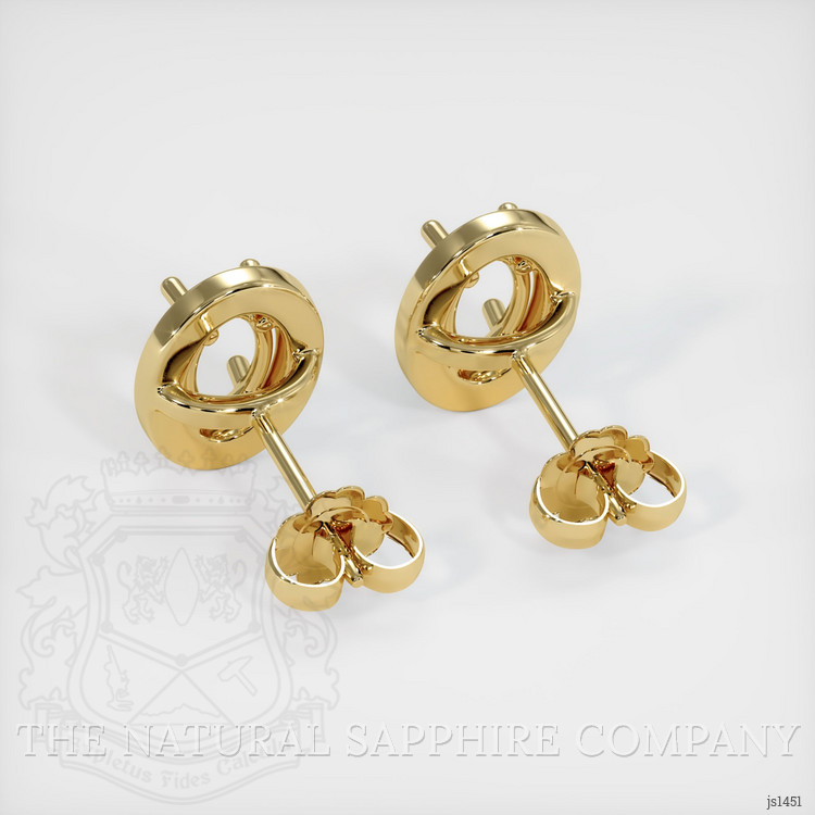 14K Yellow Gold Studs Earring Setting