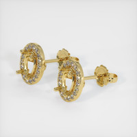 18K Yellow Gold Studs Earring Setting Video