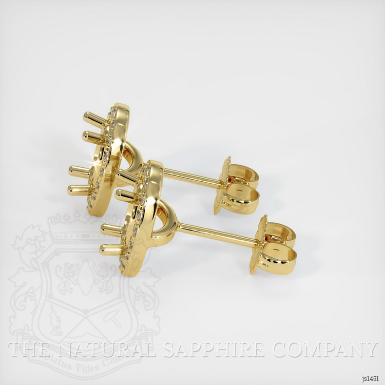 18K Yellow Gold Studs Earring Setting