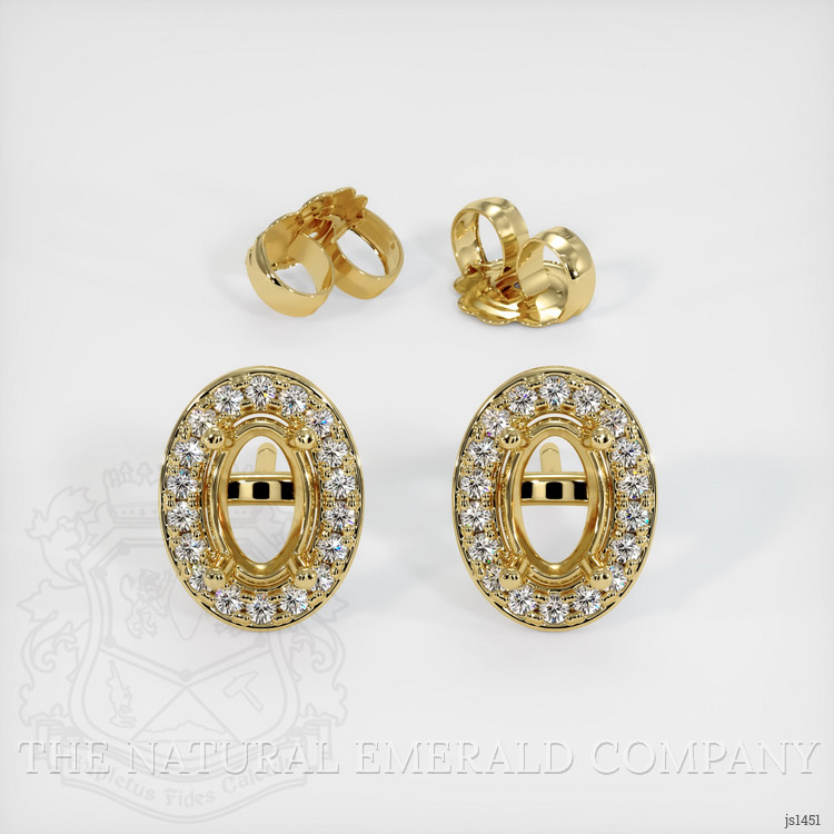 18K Yellow Gold Studs Earring Setting