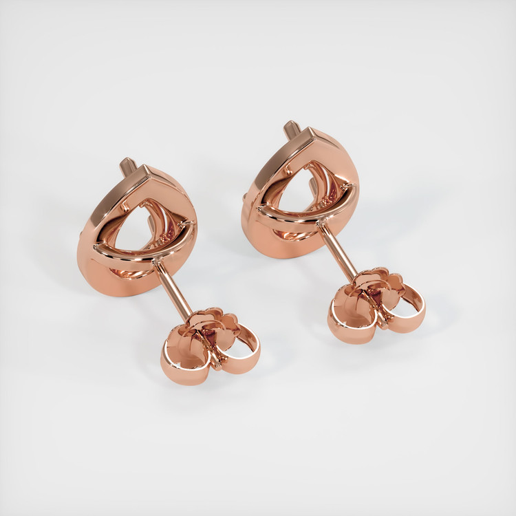 14K Rose Gold Studs Earring Setting