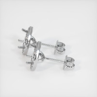 18K White Gold Studs Earring Setting Image