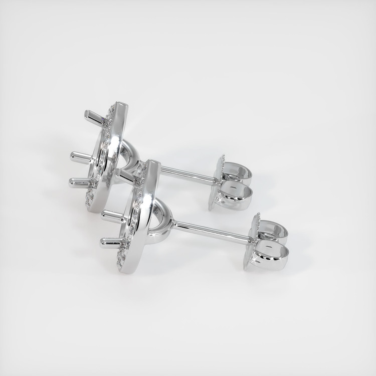 18K White Gold Studs Earring Setting