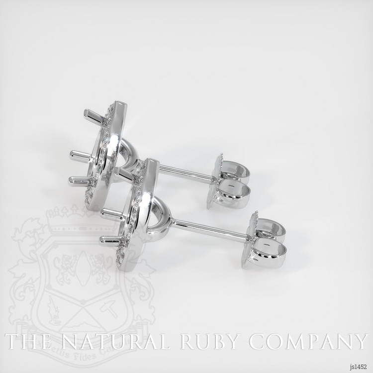 18K White Gold Studs Earring Setting