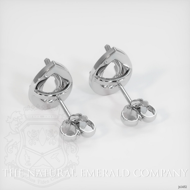 18K White Gold Studs Earring Setting