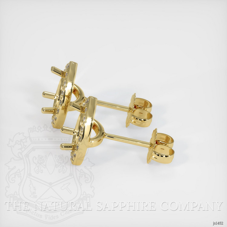 18K Yellow Gold Studs Earring Setting