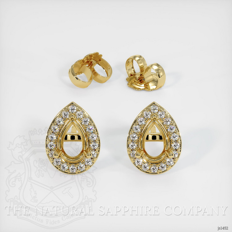 18K Yellow Gold Studs Earring Setting