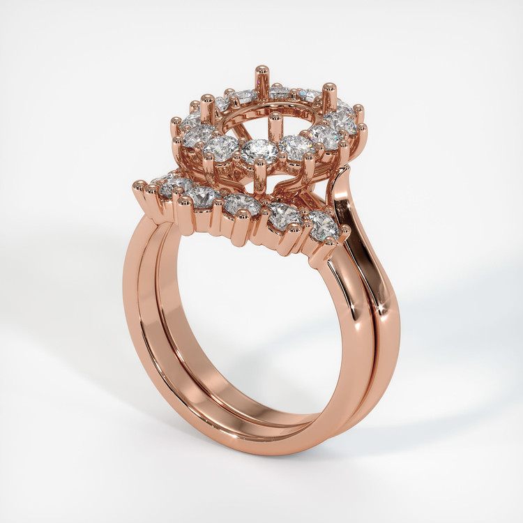 14K Rose Gold Antique Style Ring Setting